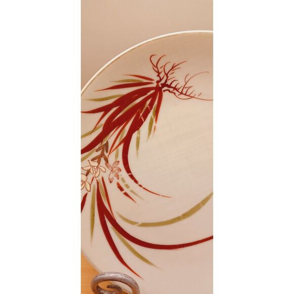 Vintage Japanese "Bamboo, Flower Blossoms" Fine China 10" Set of 3 Plates - Picture 12 of 16